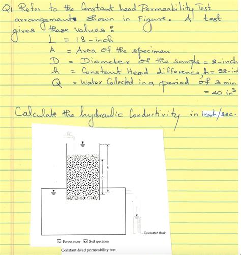 the constant head permeability test is performed on a soil|constant head permeability formula.